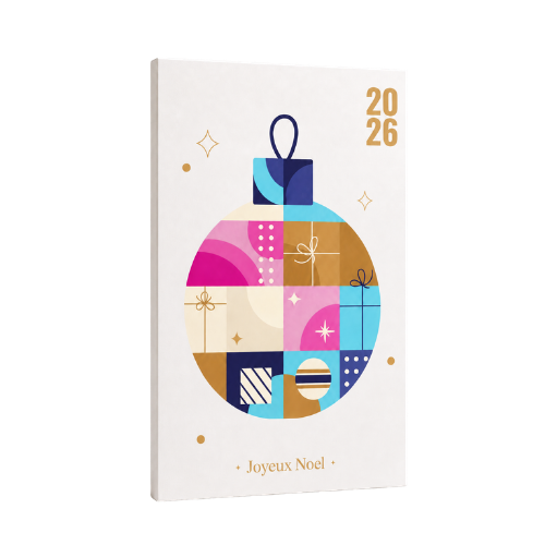 Exemple de style de calendrier personnalisé — boule de Noël dorée